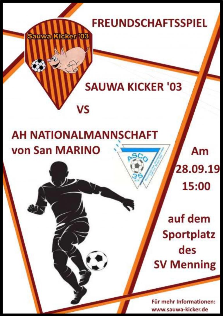 Spiel gegen die AH-Nationalmannschaft San Marino